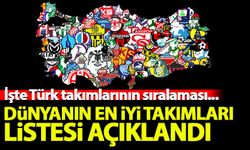 Dünyanın en iyi futbol takımları listesi açıklandı! İşte Türk takımlarının sıralaması...